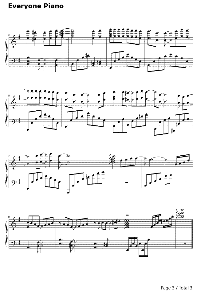 命运钢琴谱-Rain-Fate3