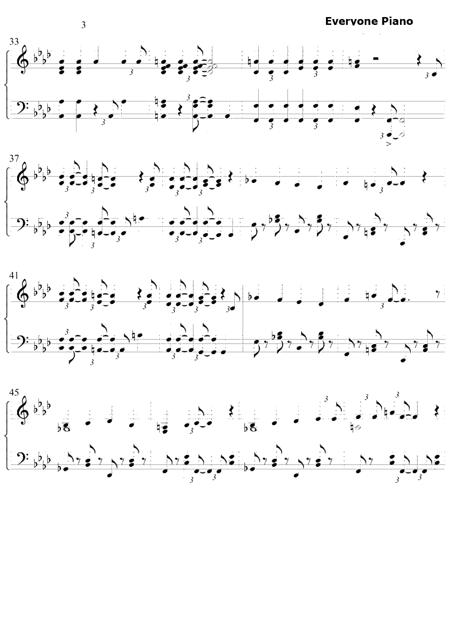 绝世美人钢琴谱-绝望少女们（野中蓝、井上麻里奈、小林优、新谷良子）-再见!绝望先生ED3