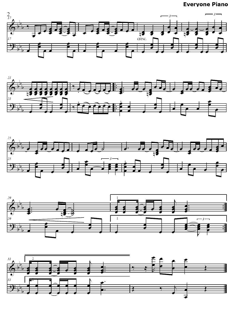 おもかげ钢琴谱-林原めぐみ-通灵王ED22