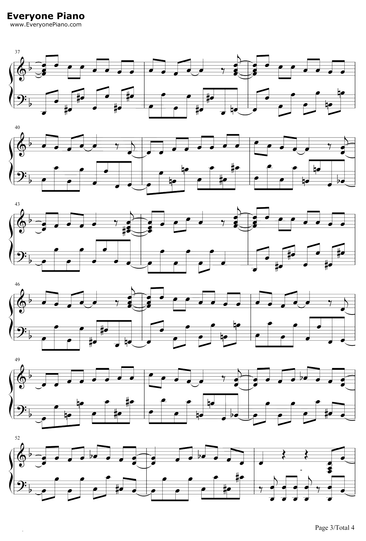 プレパレード钢琴谱-钉宫理恵&堀江由衣&喜多村英梨-TIGER×DRAGON！OP13