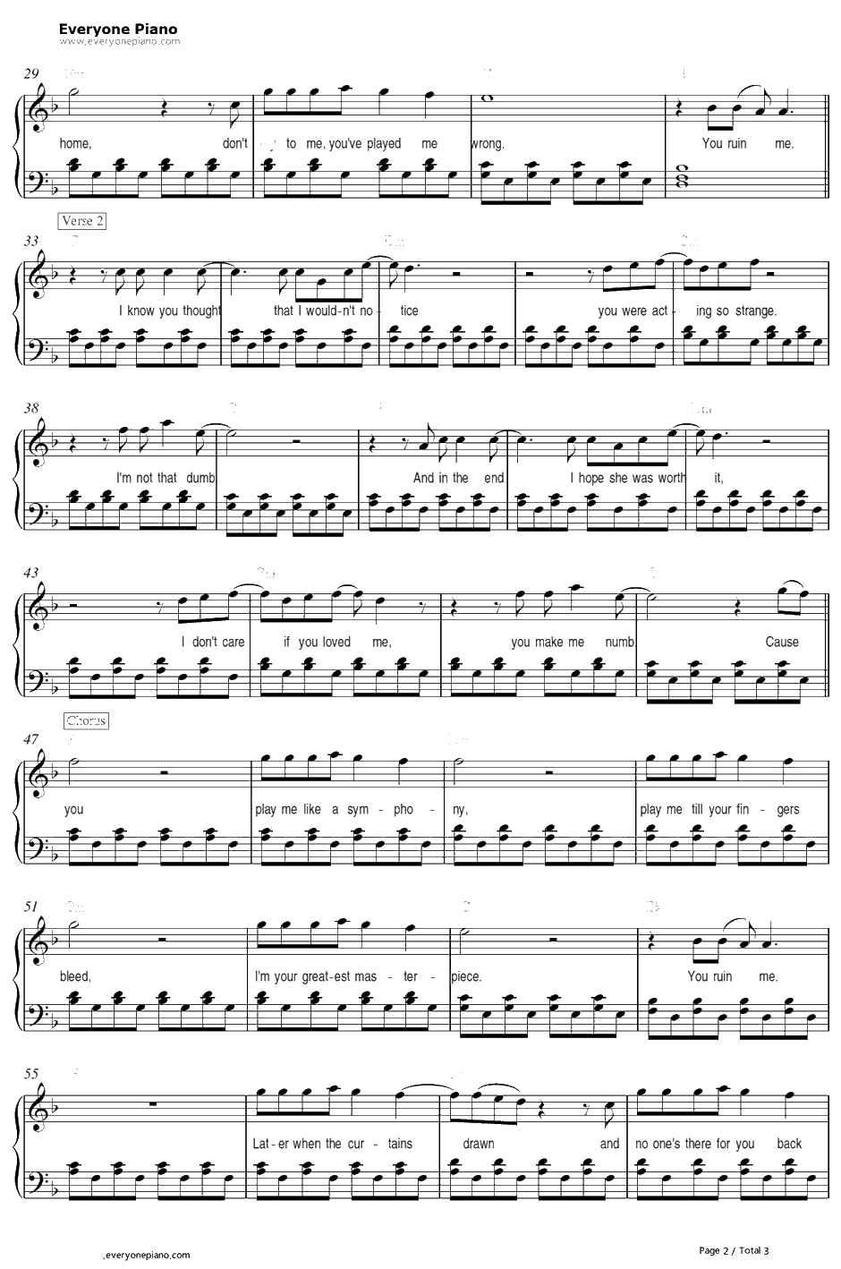 You Ruin Me钢琴谱-TheVeronicas2