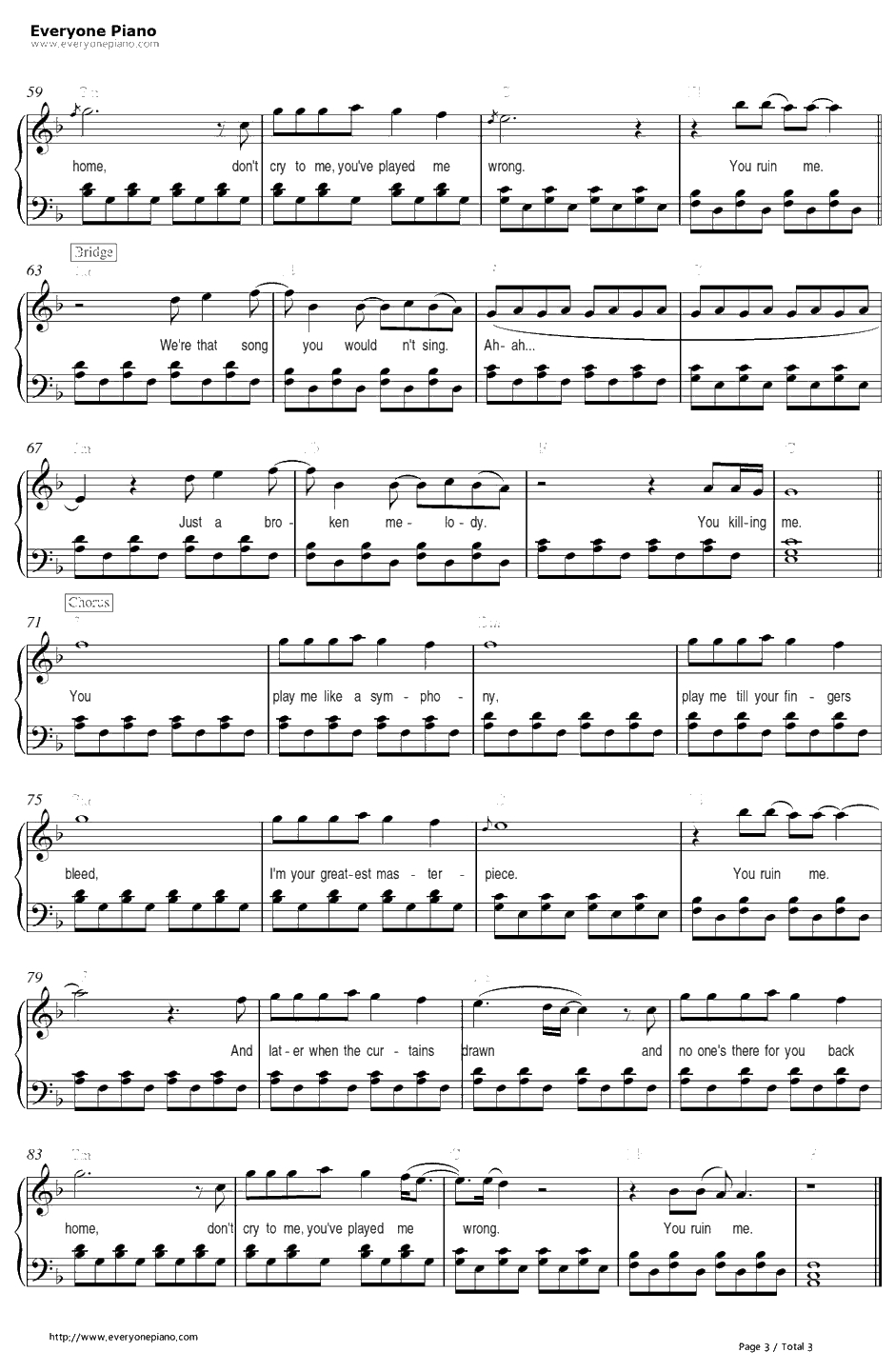 You Ruin Me钢琴谱-TheVeronicas3