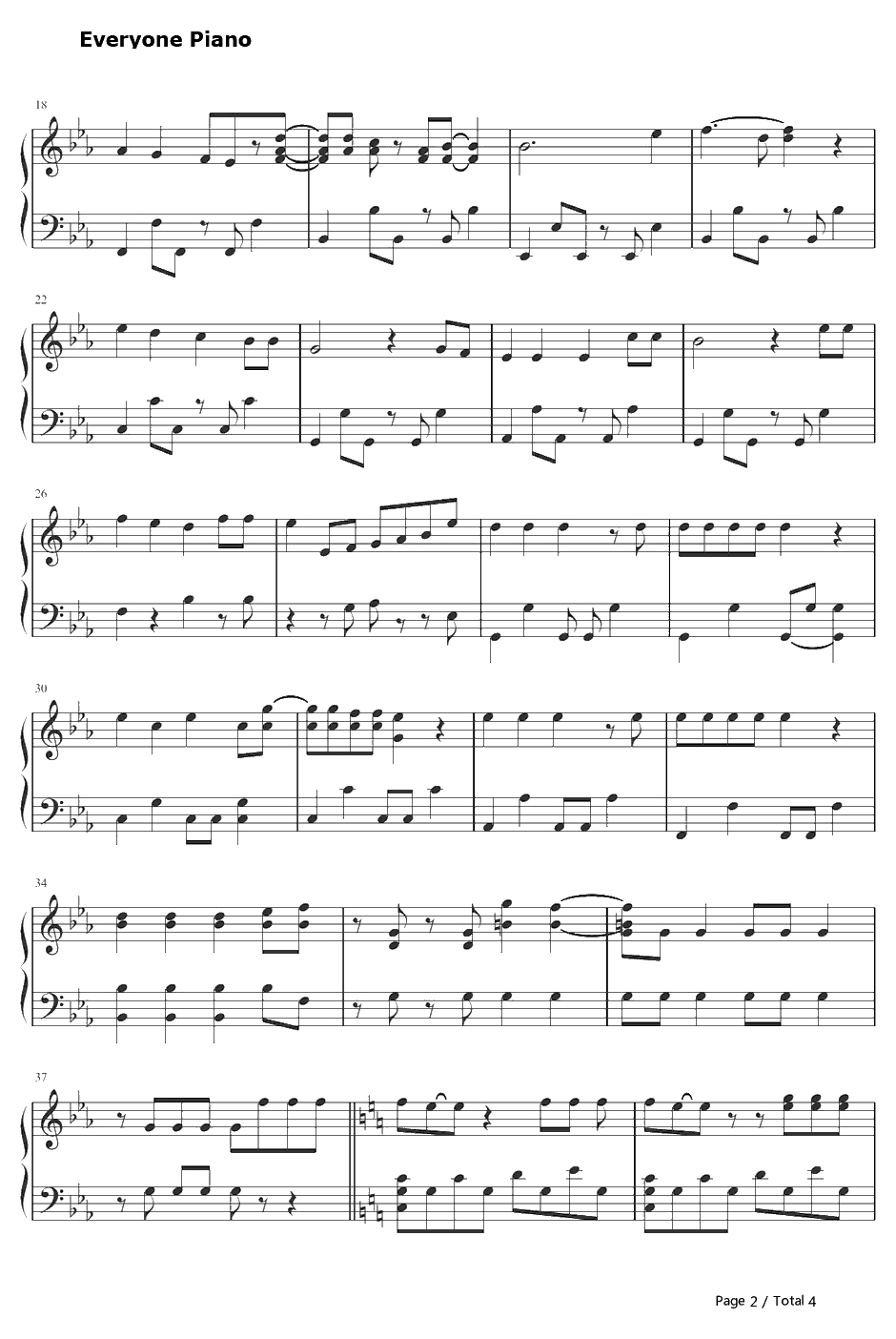 希望的リフレイン钢琴谱-AKB48-充满希望的副歌-AKB482