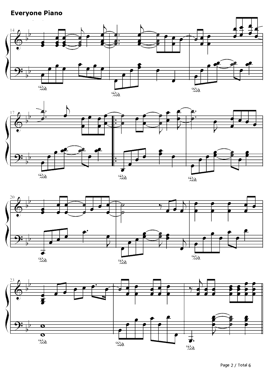 越来越钢琴谱-TheSeeya&孙浩俊2