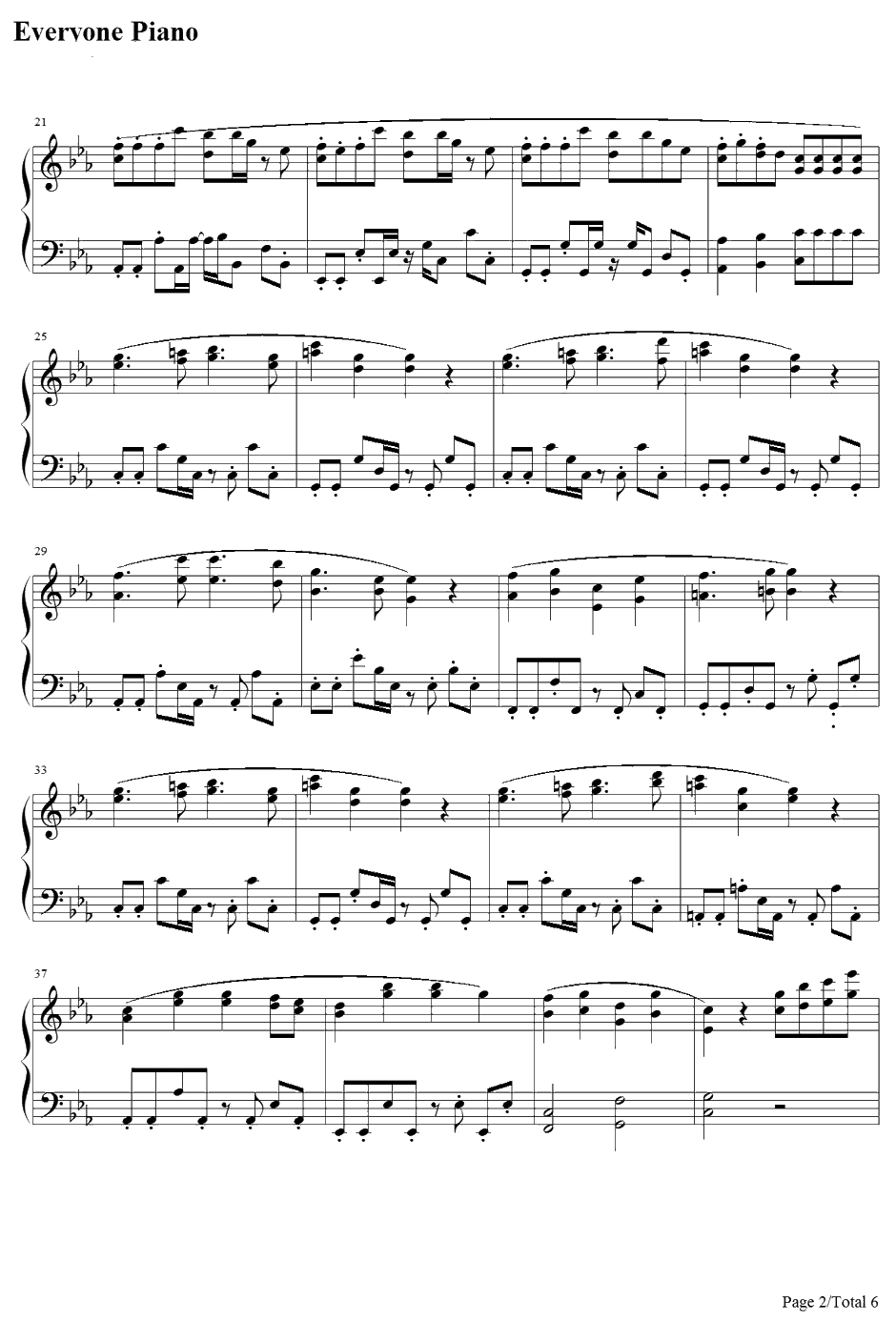 レーザービーム钢琴谱-Perfume2