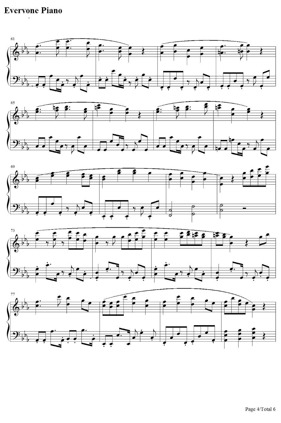 レーザービーム钢琴谱-Perfume4