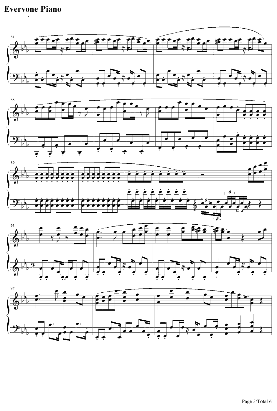 レーザービーム钢琴谱-Perfume5