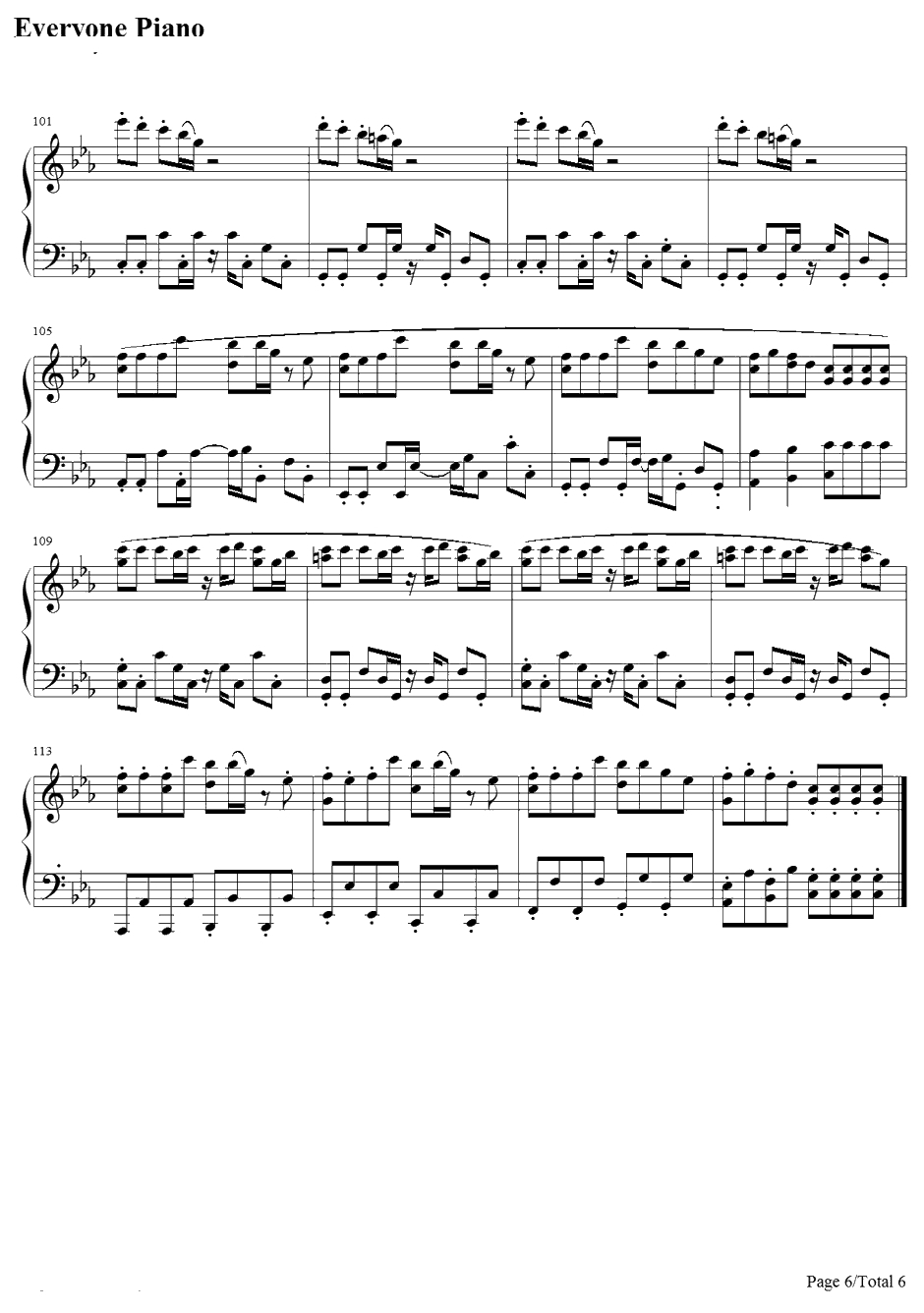 レーザービーム钢琴谱-Perfume6