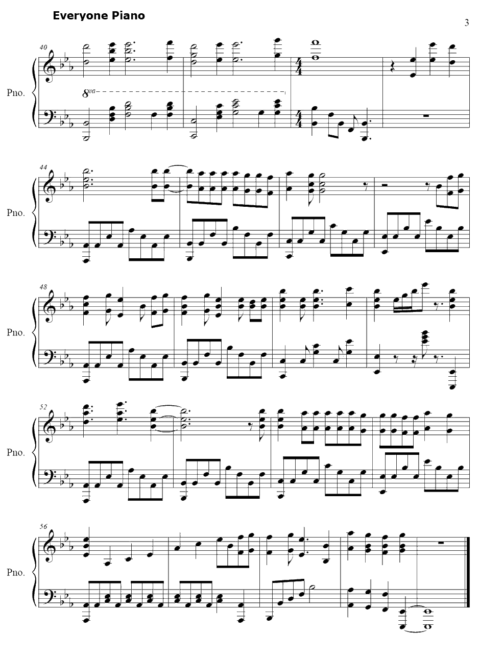 トコハナ钢琴谱-やなぎなぎ-黑色子弹ED13