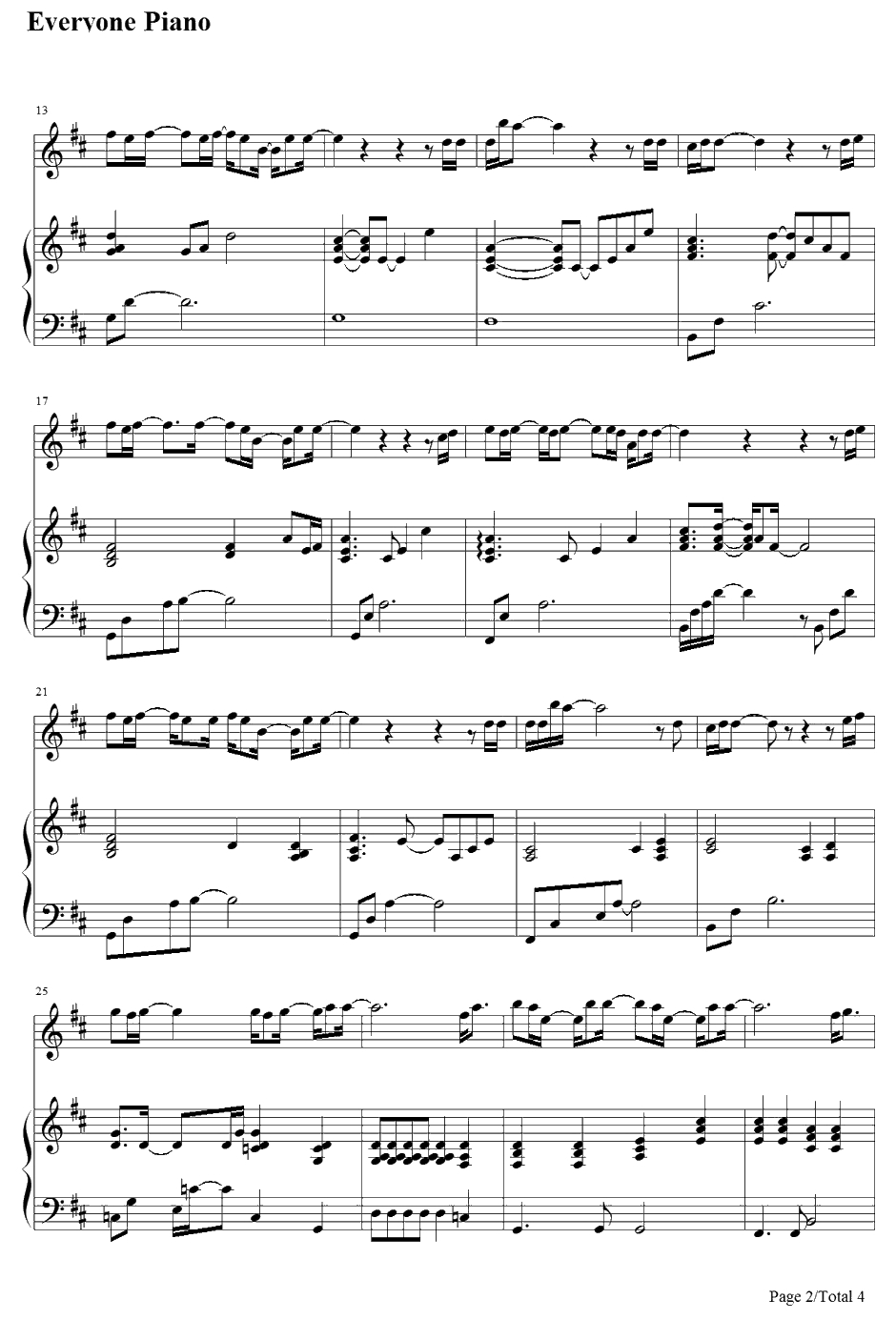 呜咽钢琴谱-郑秀晶-对我而言可爱的她OST2