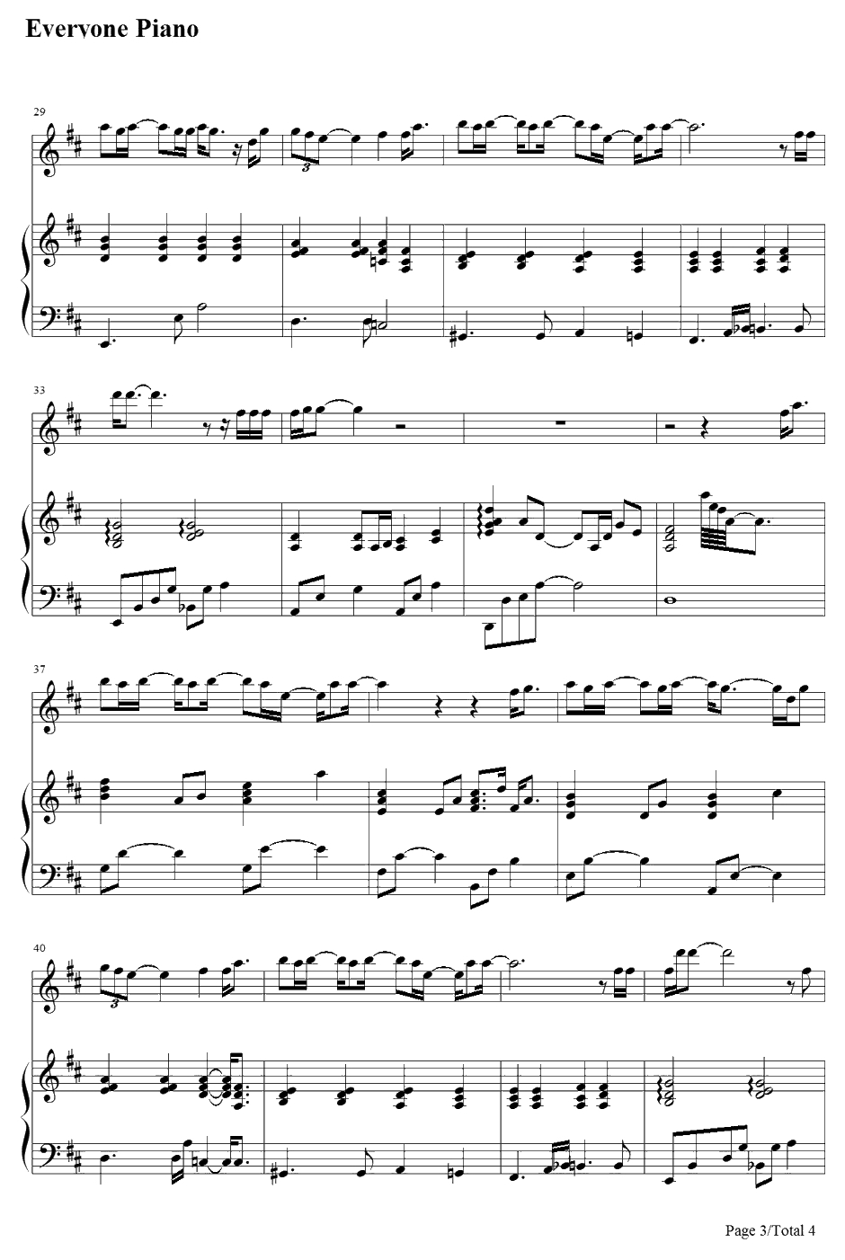 呜咽钢琴谱-郑秀晶-对我而言可爱的她OST3