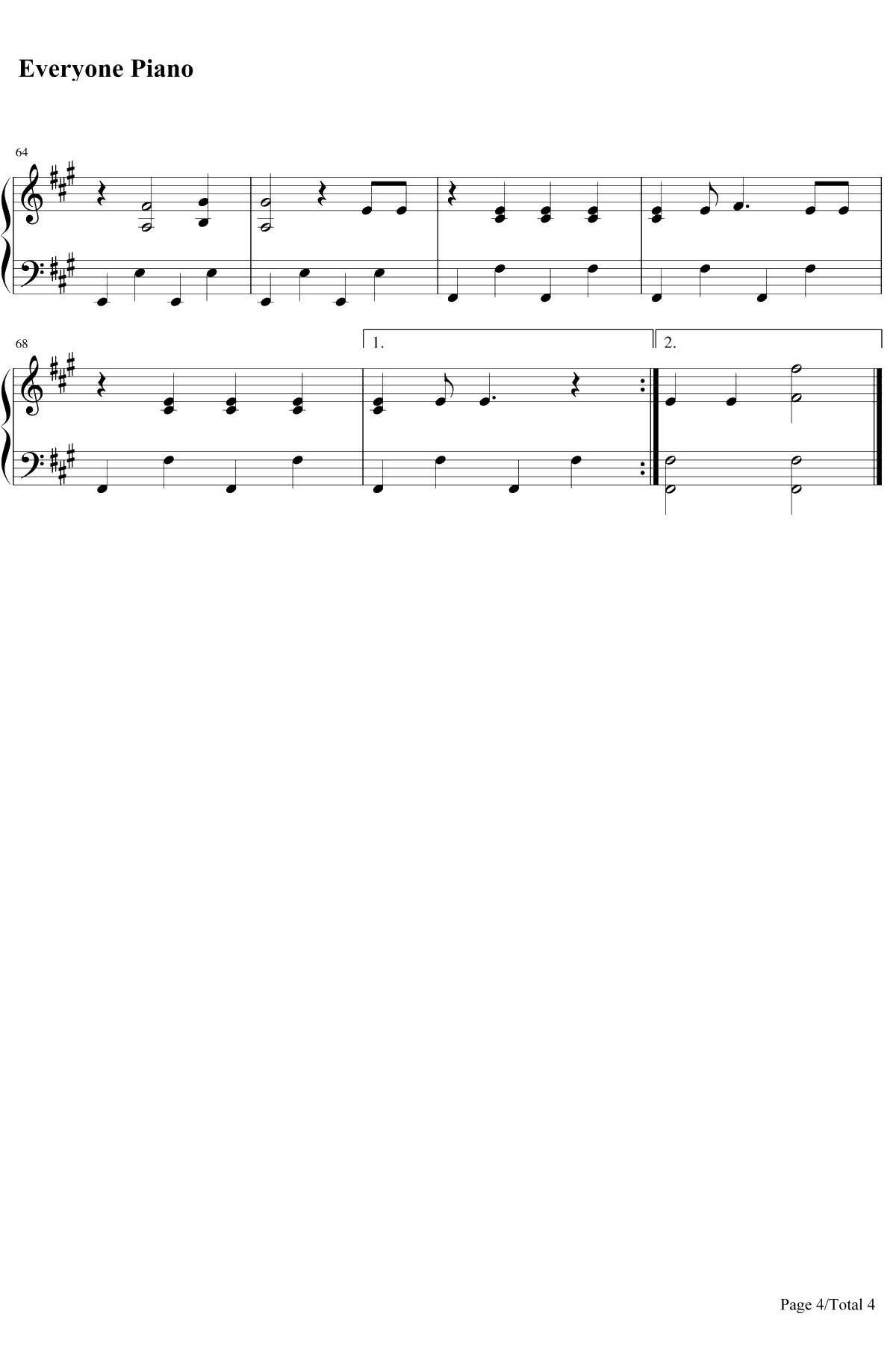 Machine钢琴谱-Exo4