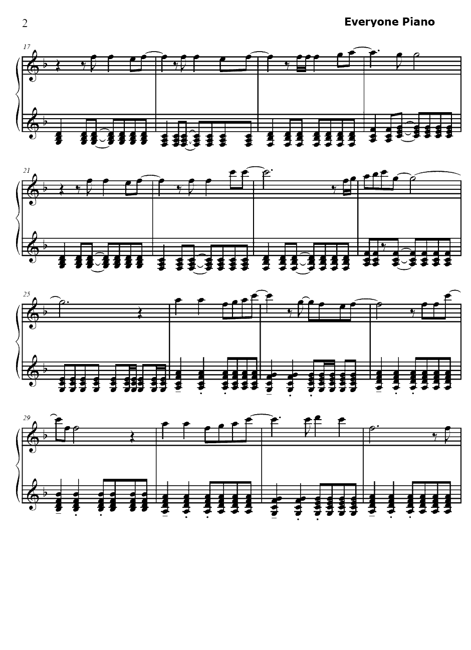 Tomorrow钢琴谱-下川美娜-全金属狂潮OP2