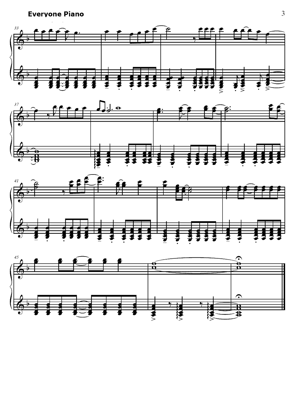 Tomorrow钢琴谱-下川美娜-全金属狂潮OP3