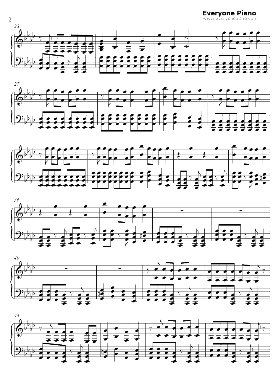 Monster钢琴谱-Skillet2