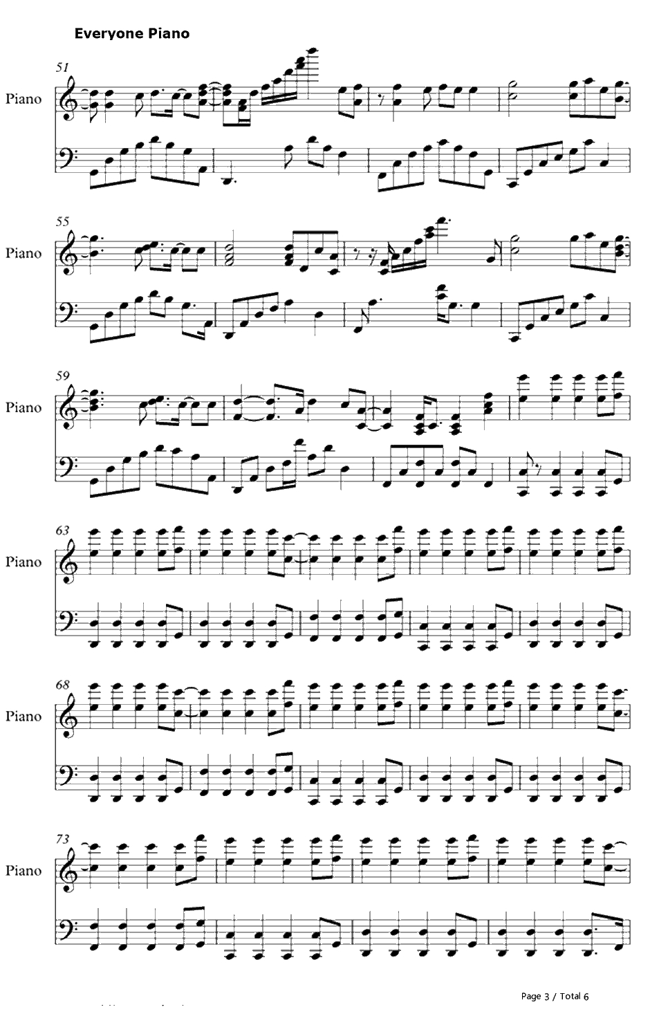 Ten Feet Tall钢琴谱-Afrojack3