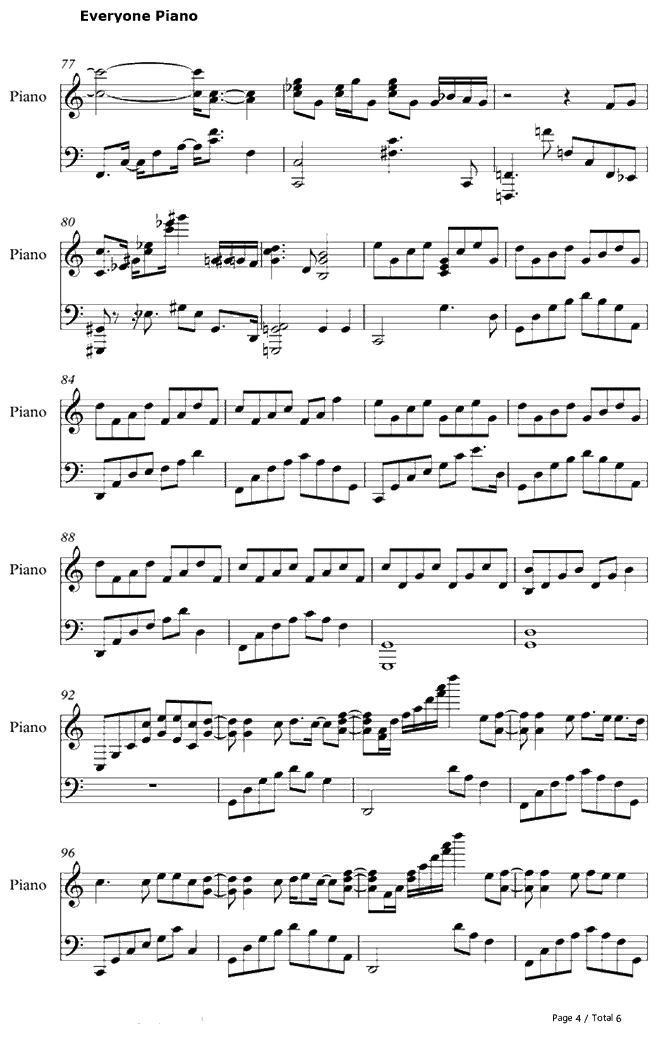 Ten Feet Tall钢琴谱-Afrojack4