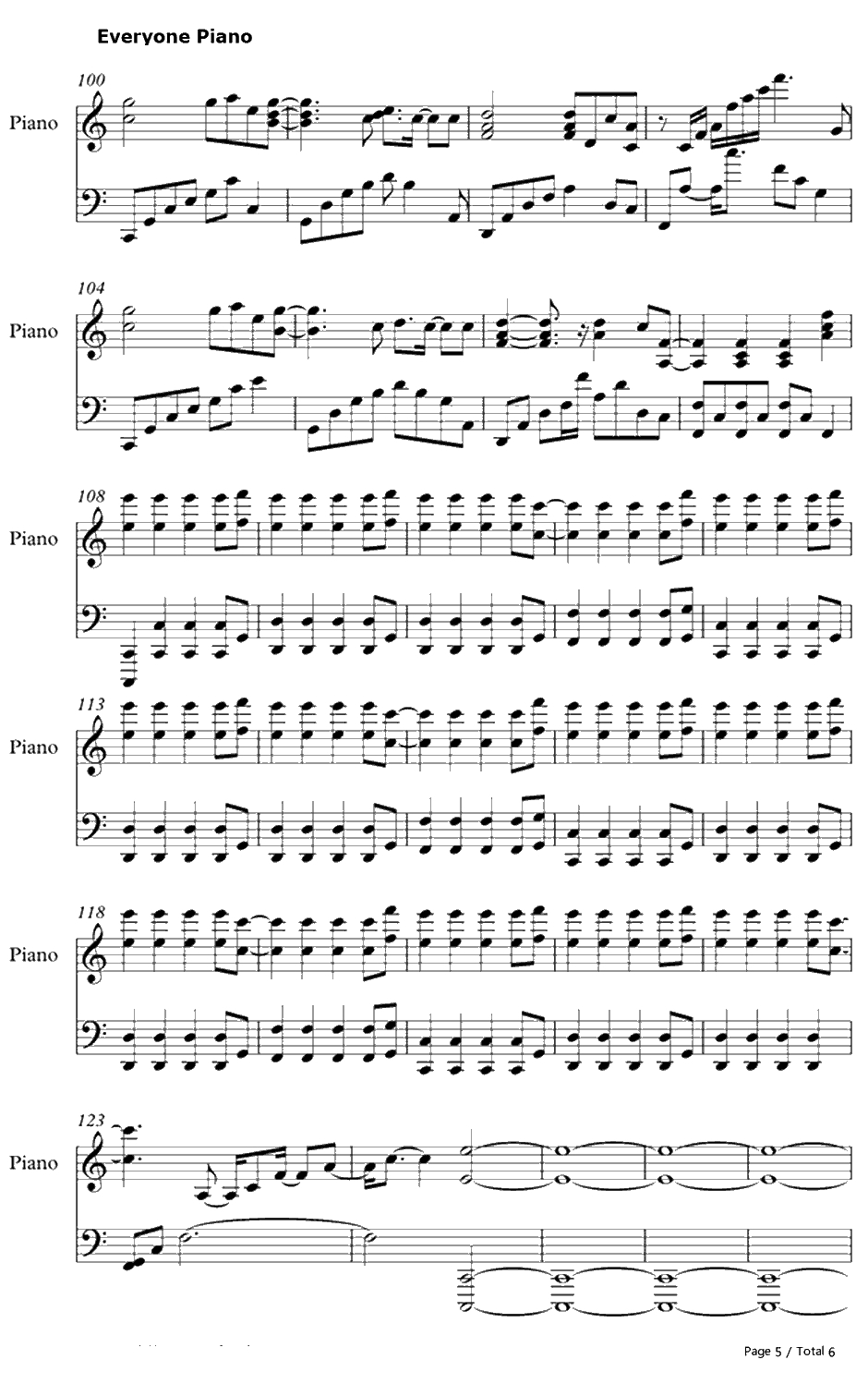 Ten Feet Tall钢琴谱-Afrojack5