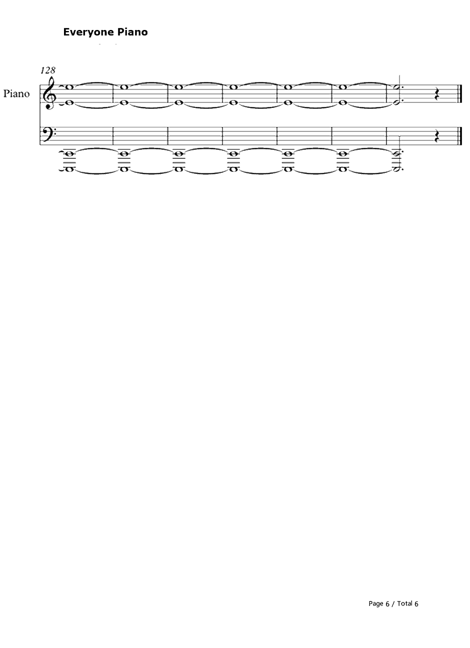 Ten Feet Tall钢琴谱-Afrojack6