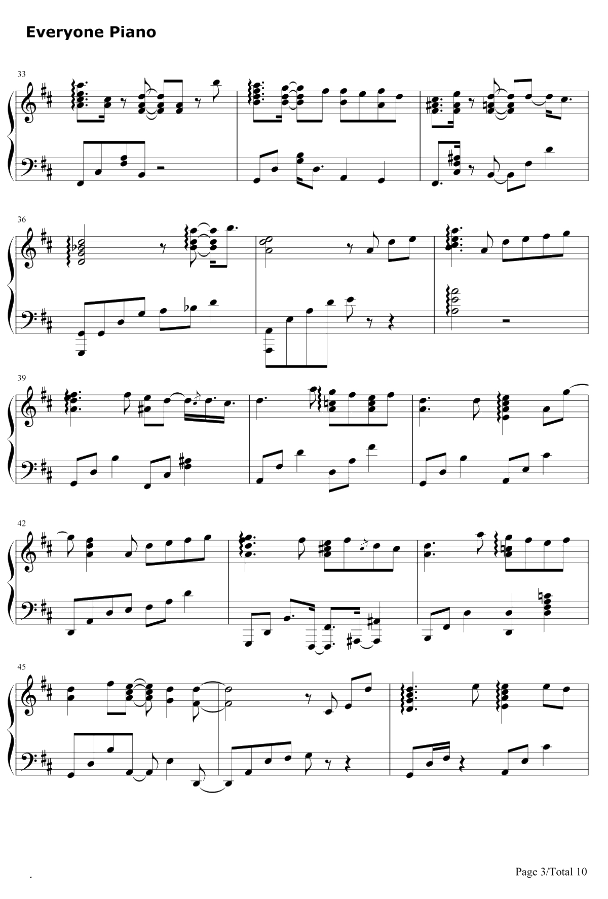 Pianissimo钢琴谱-初音ミク3