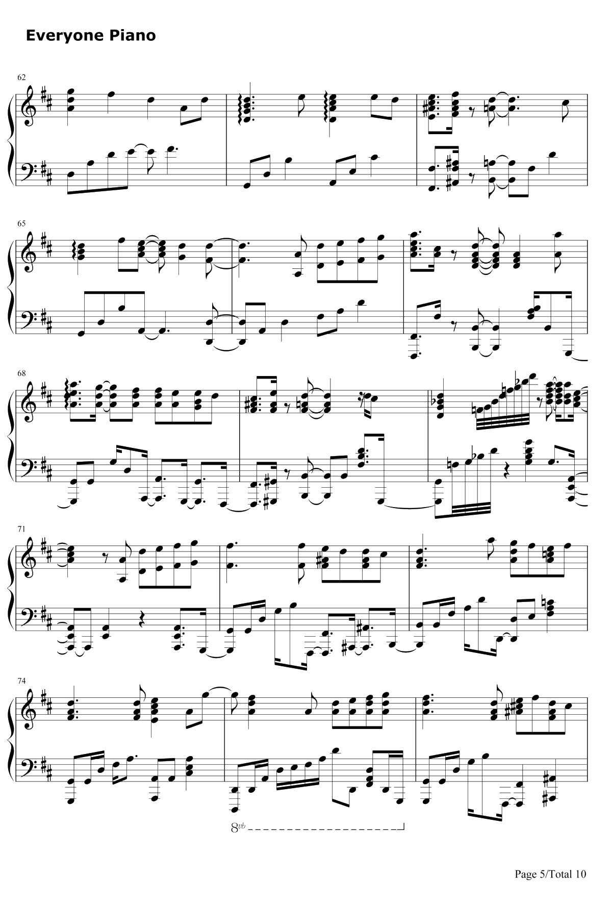 Pianissimo钢琴谱-初音ミク5