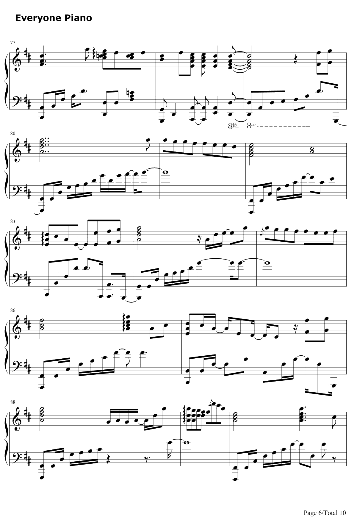 Pianissimo钢琴谱-初音ミク6