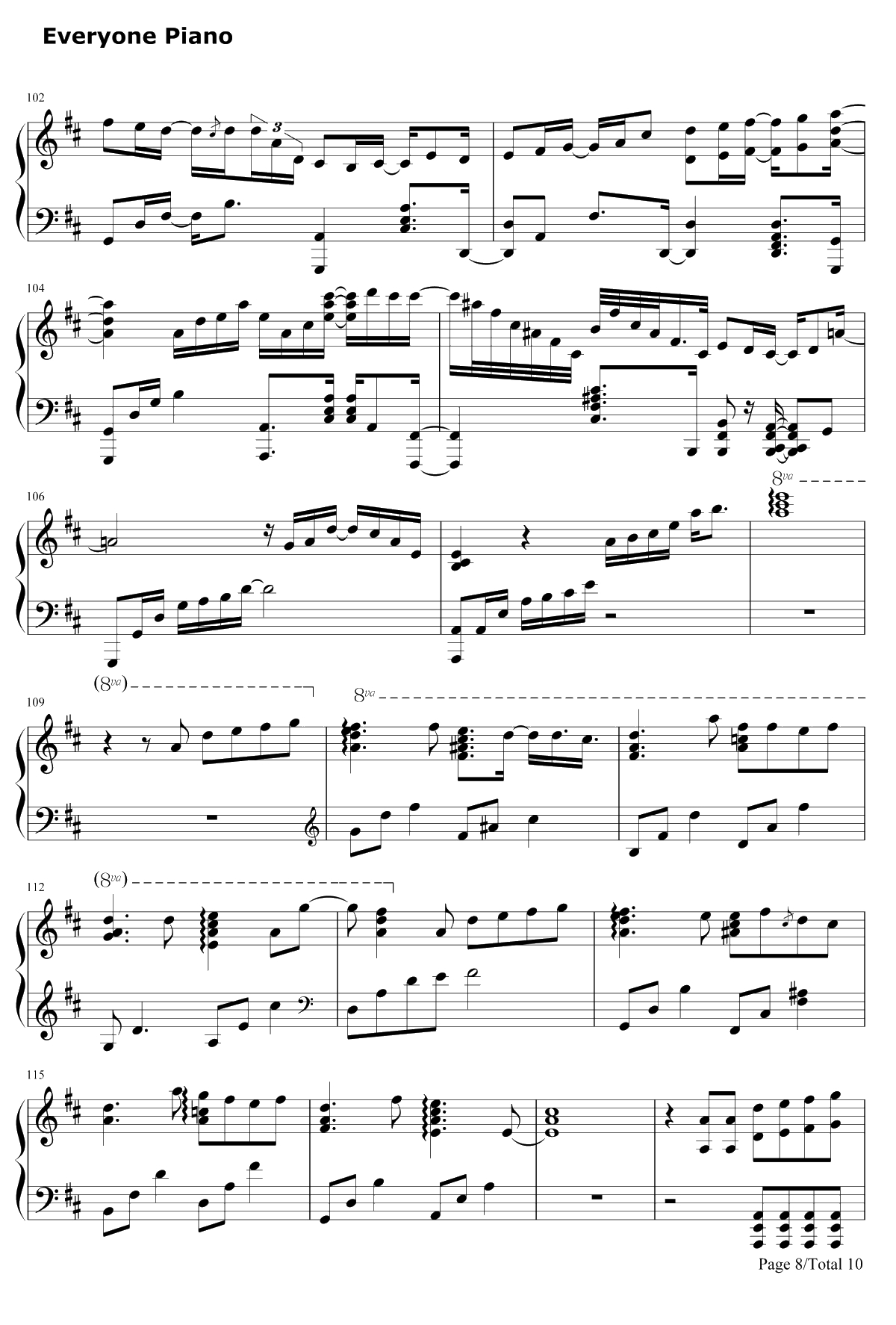 Pianissimo钢琴谱-初音ミク8