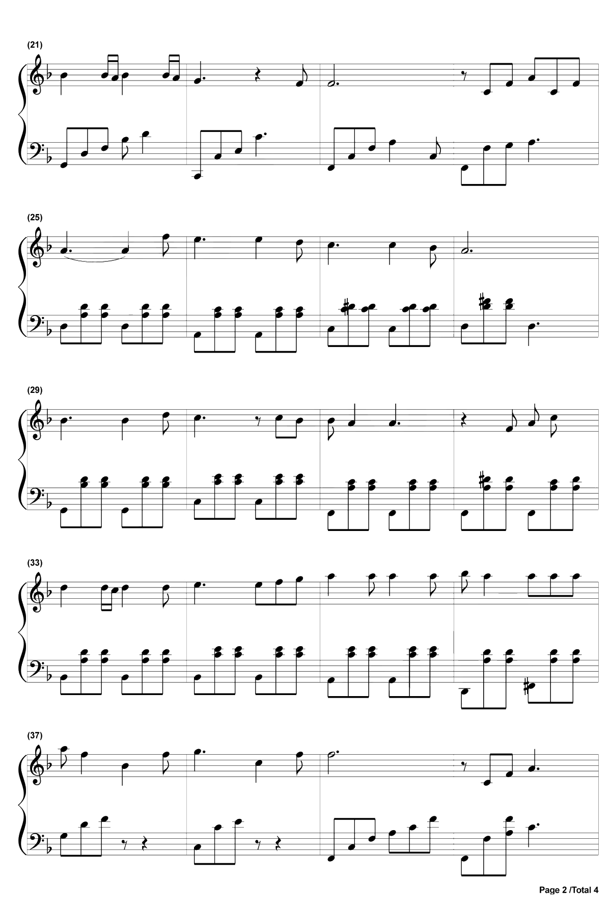 我们不是说好了吗钢琴谱-彭于晏白百何-分手合约主题曲2