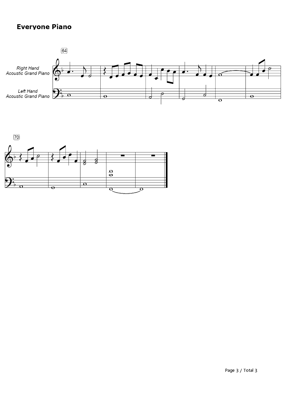 おばあちゃん钢琴谱-永田権太-塞尔达传说风之杖OST3