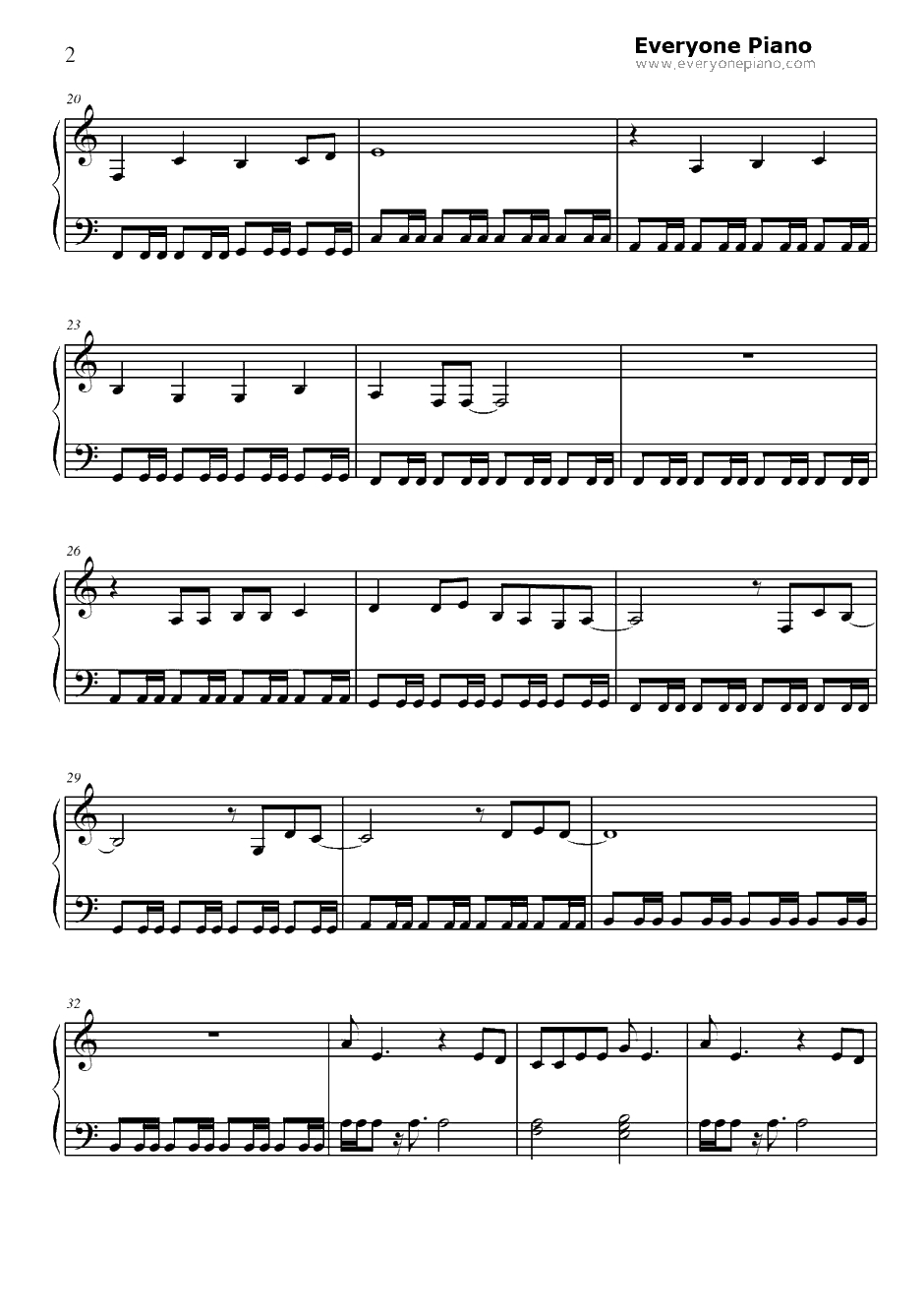 SILENT SURVIVOR钢琴谱-KODOMOBAND-北斗神拳OP22