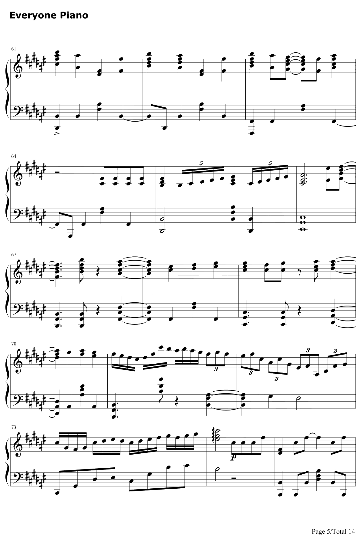 きみの名前钢琴谱-藤川千爱-盾之勇者成名录ED5