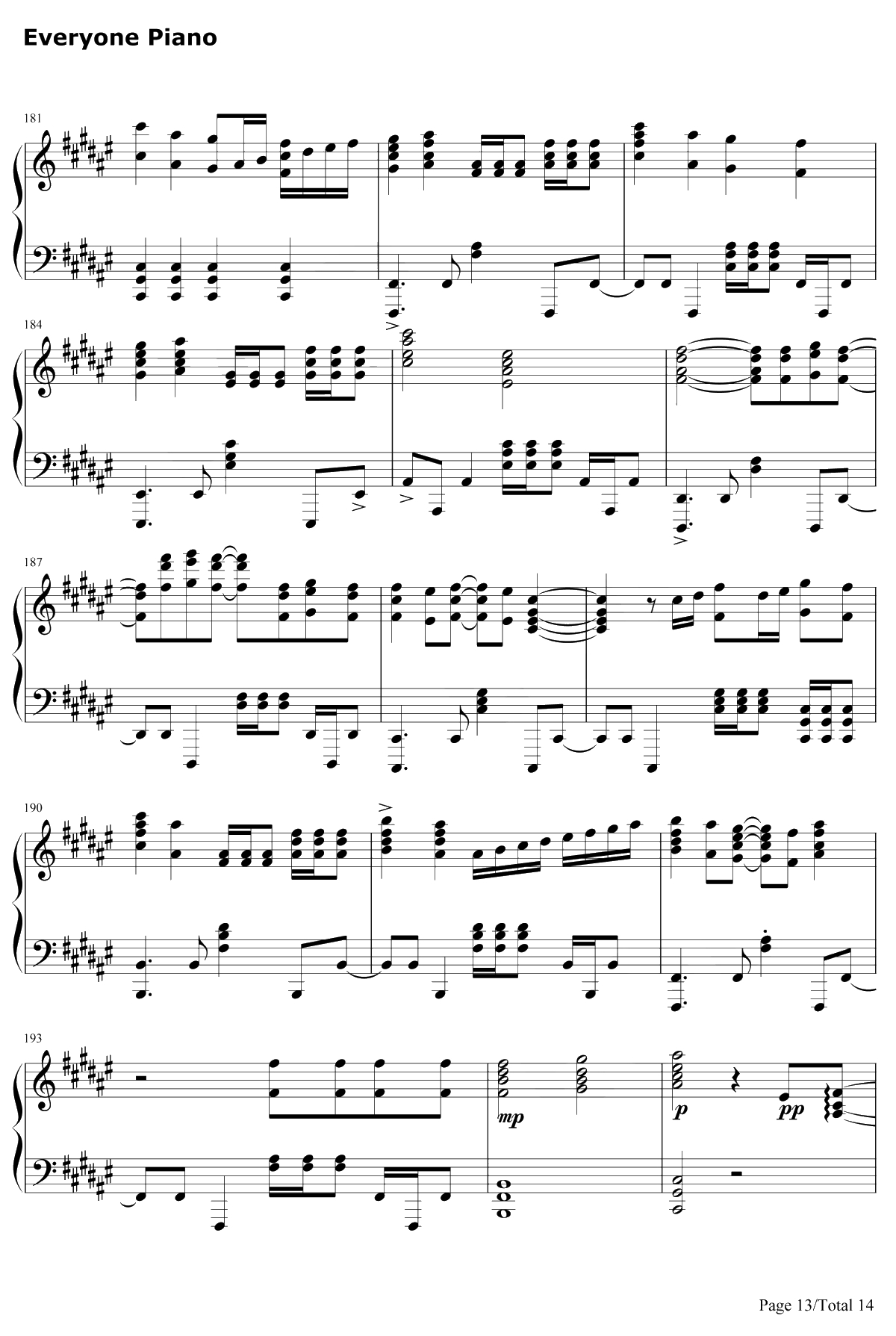 きみの名前钢琴谱-藤川千爱-盾之勇者成名录ED13