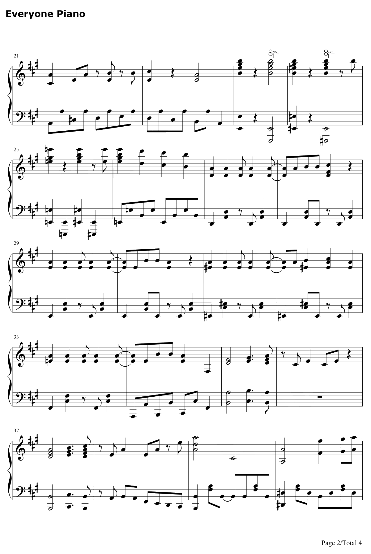 ハッピー・ハッピー・フレンズ钢琴谱-わたてん☆5-天使降临到了我的身边ED2