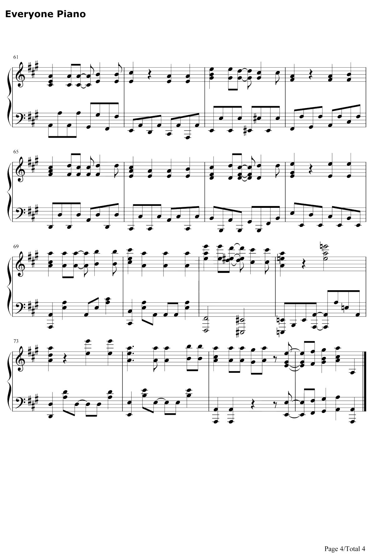 ハッピー・ハッピー・フレンズ钢琴谱-わたてん☆5-天使降临到了我的身边ED4