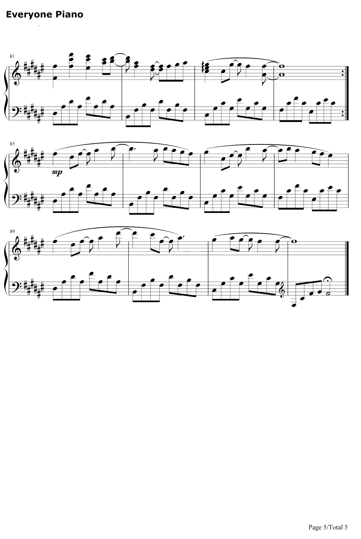 明日には消えてゆく钢琴谱-初音未来-我将消散于明天5