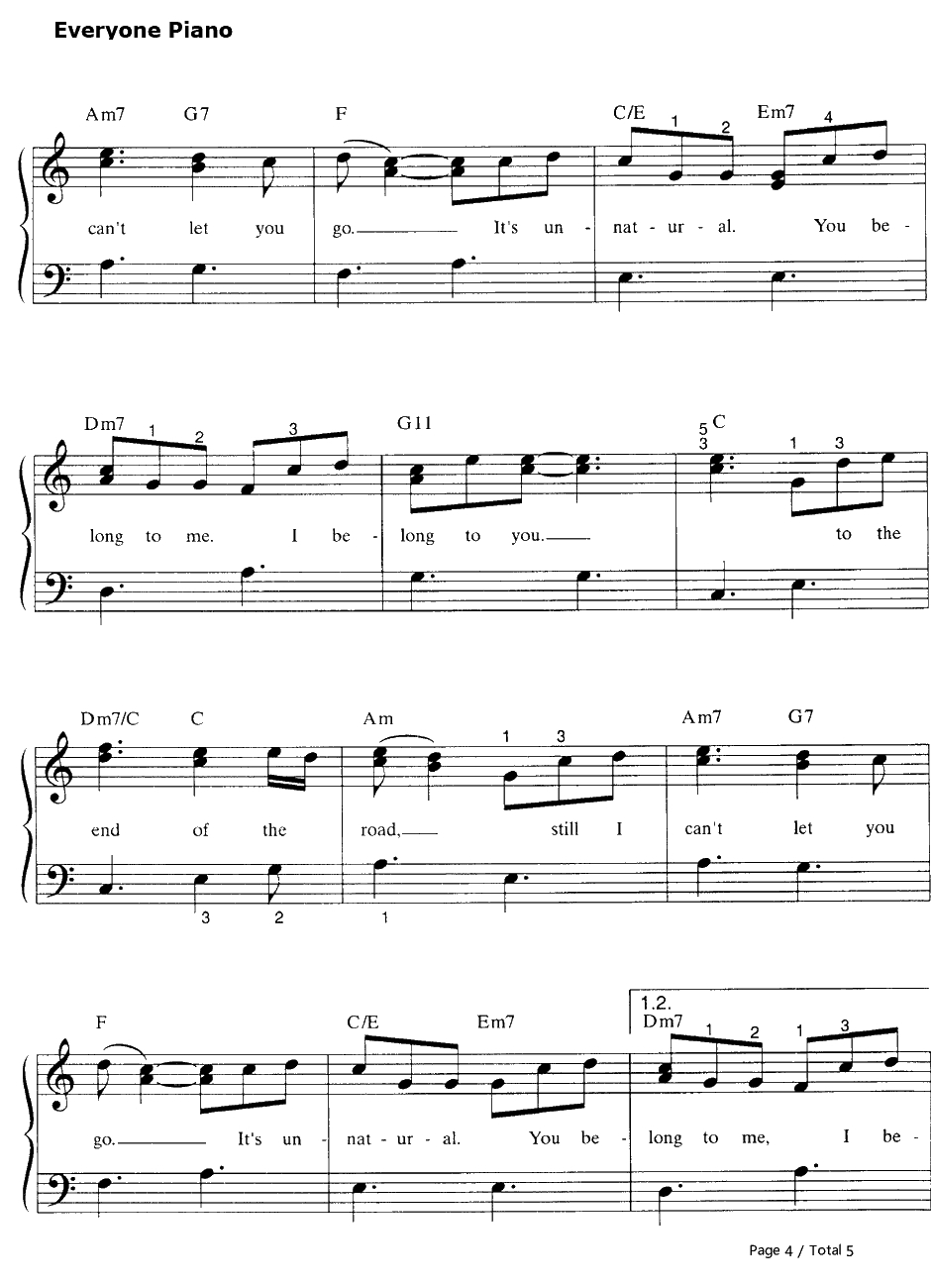 End of the Road钢琴谱-BoyzIIMen-路的尽头4