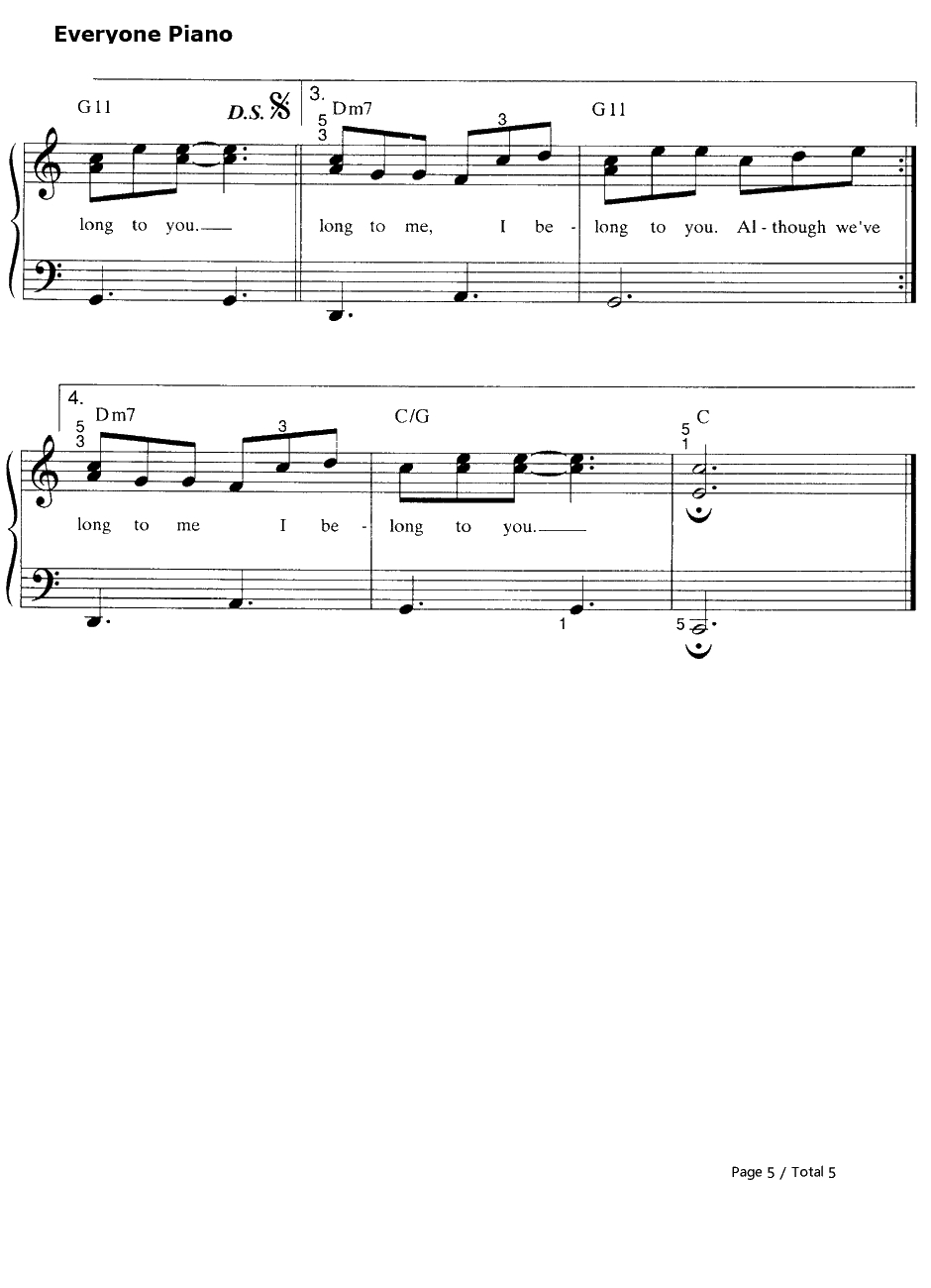 End of the Road钢琴谱-BoyzIIMen-路的尽头5