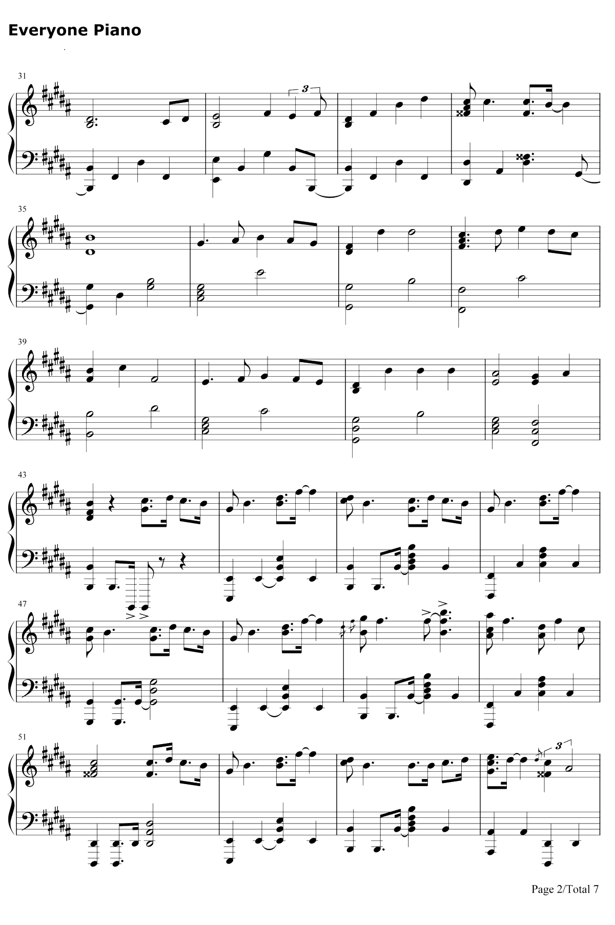 Lemon钢琴谱-米津玄师-Unnatural主题曲2