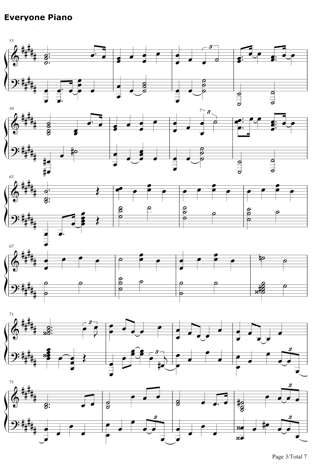 Lemon钢琴谱-米津玄师-Unnatural主题曲3