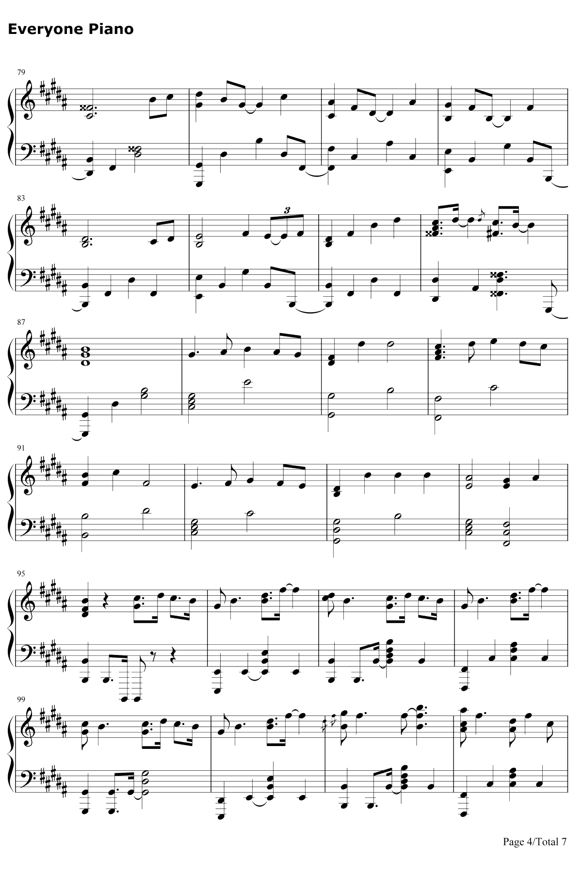 Lemon钢琴谱-米津玄师-Unnatural主题曲4