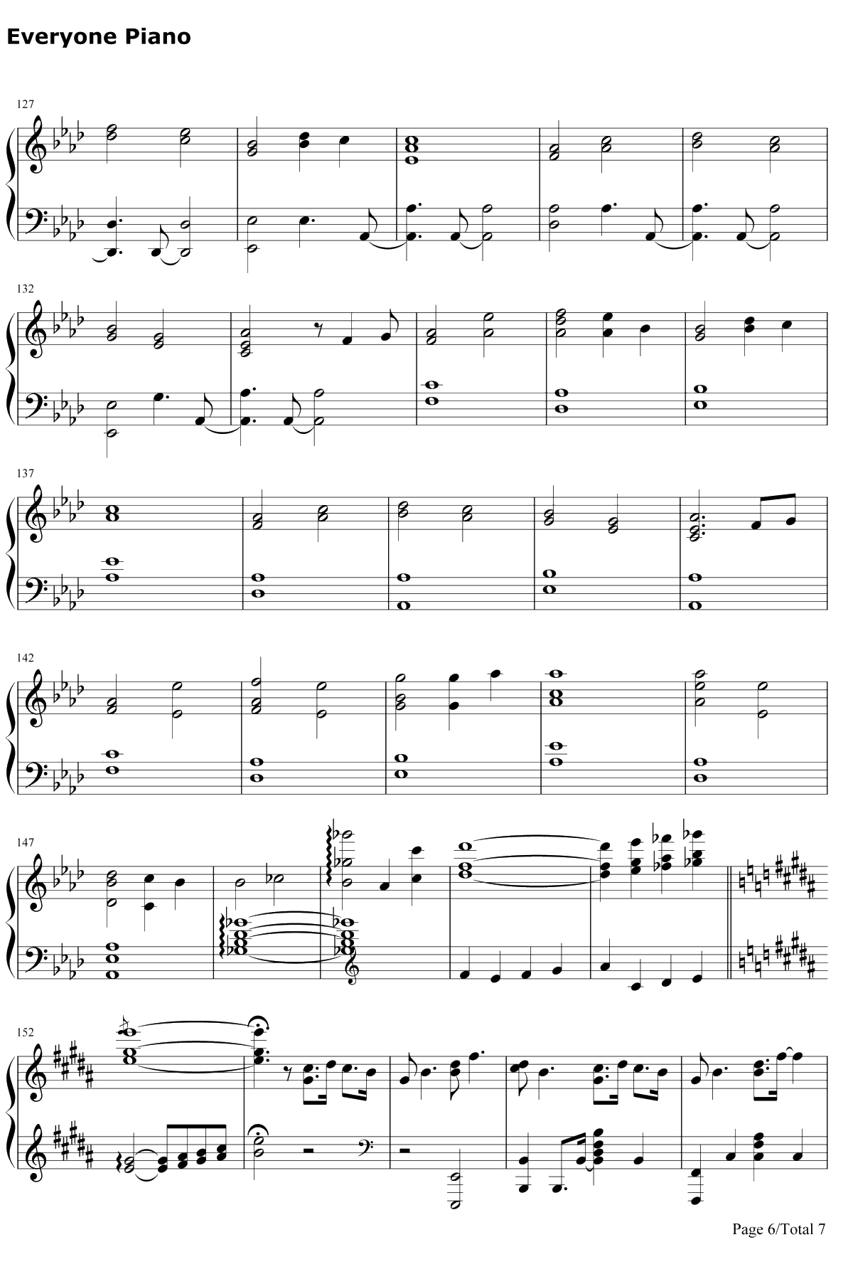 Lemon钢琴谱-米津玄师-Unnatural主题曲6