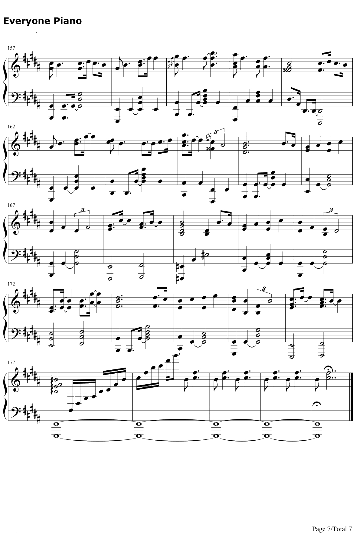 Lemon钢琴谱-米津玄师-Unnatural主题曲7