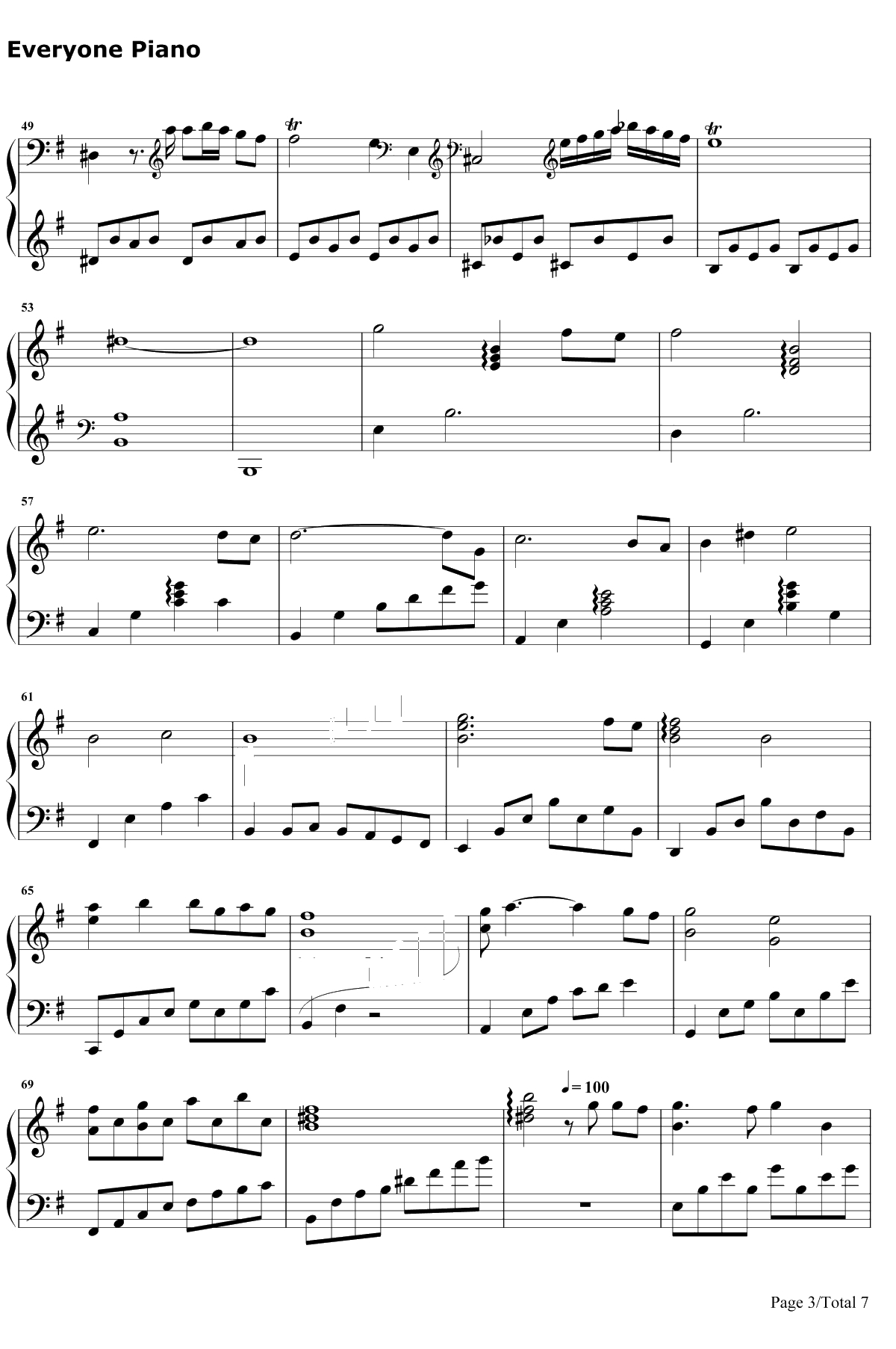 胡桃夹子钢琴谱-张碧晨-健忘村宣传推广曲3