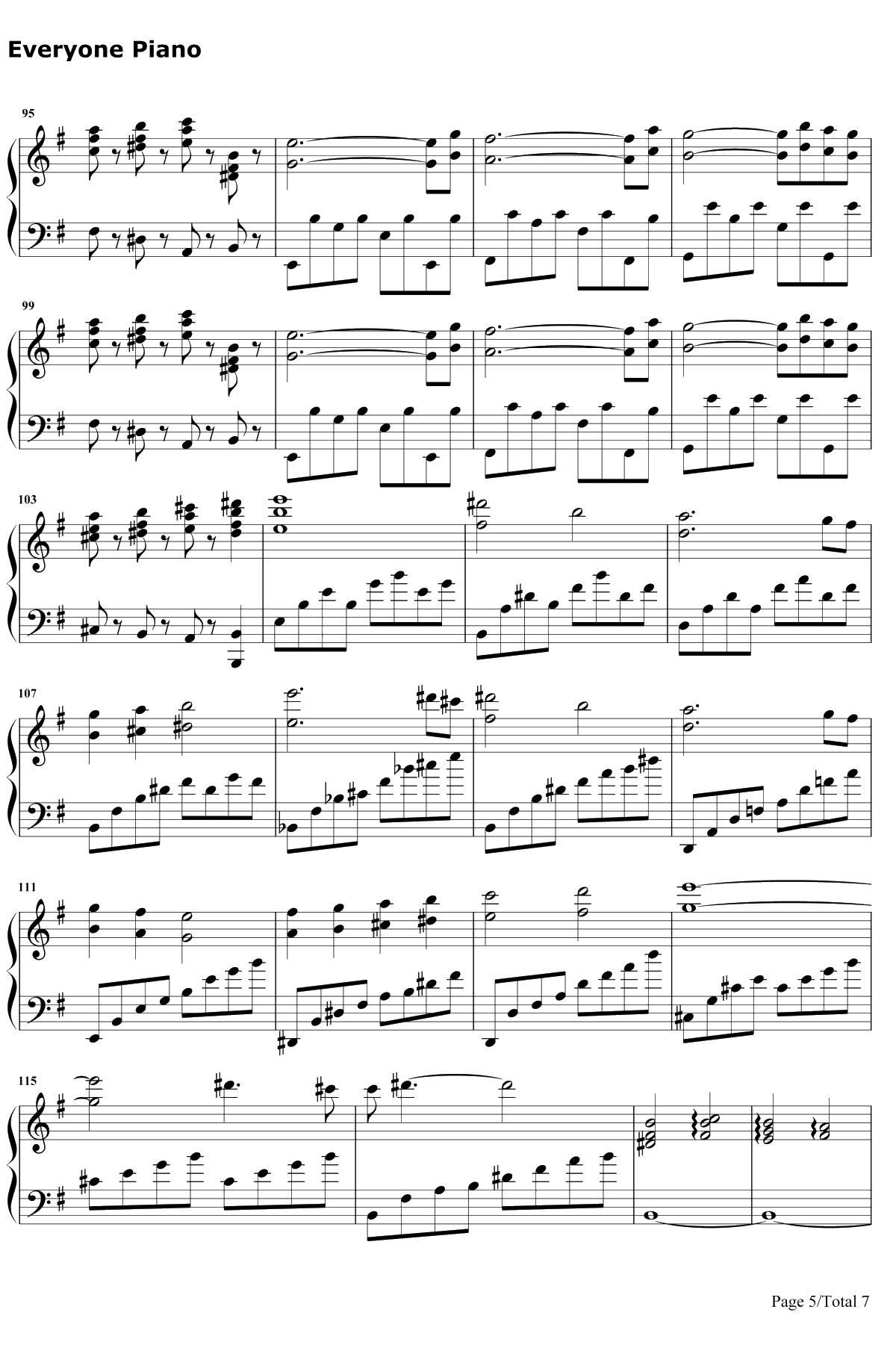 胡桃夹子钢琴谱-张碧晨-健忘村宣传推广曲5