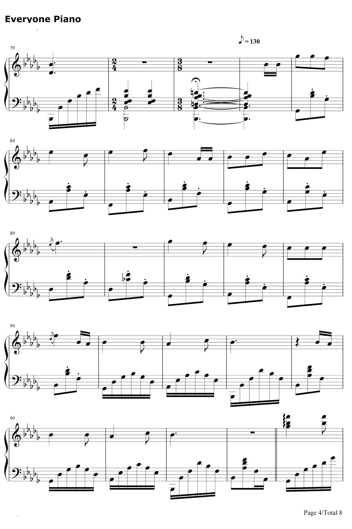 爱你就像爱生命 钢琴谱-房东的猫4