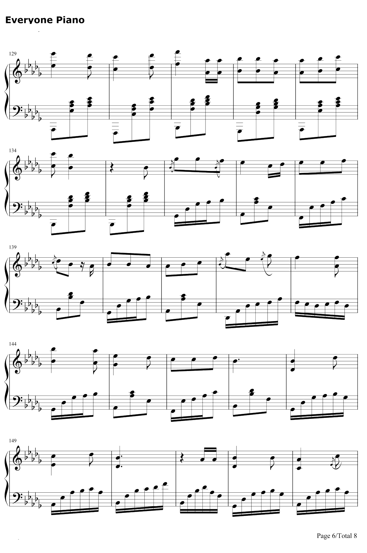 爱你就像爱生命 钢琴谱-房东的猫6