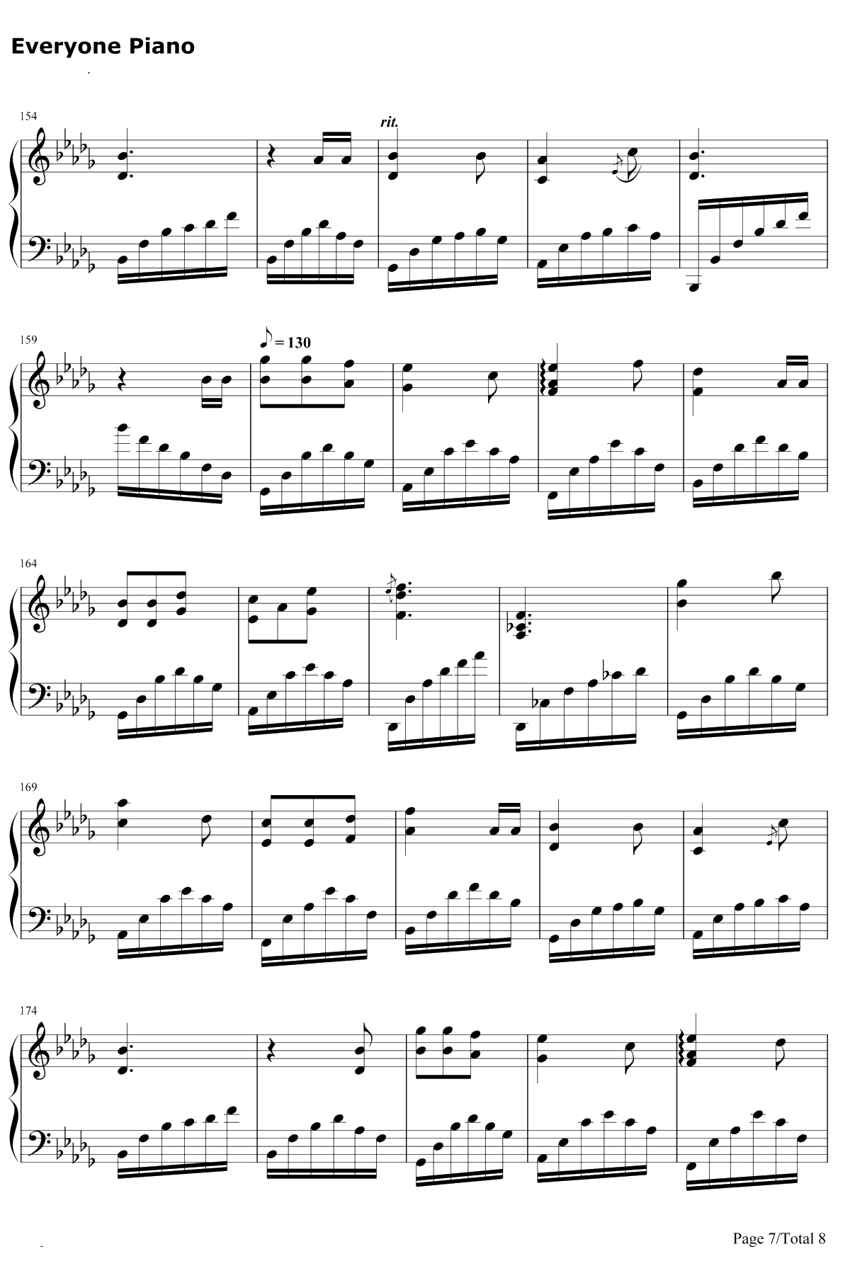 爱你就像爱生命 钢琴谱-房东的猫7