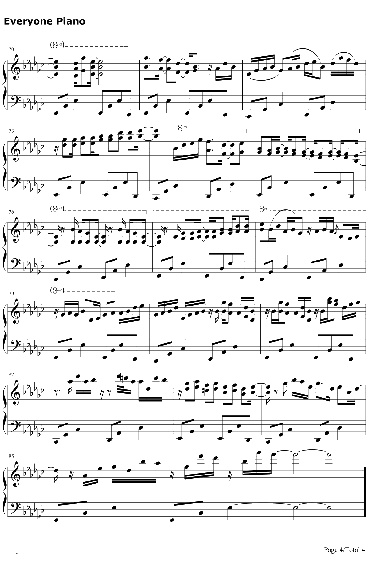 镜花水月钢琴谱-西村由纪江4