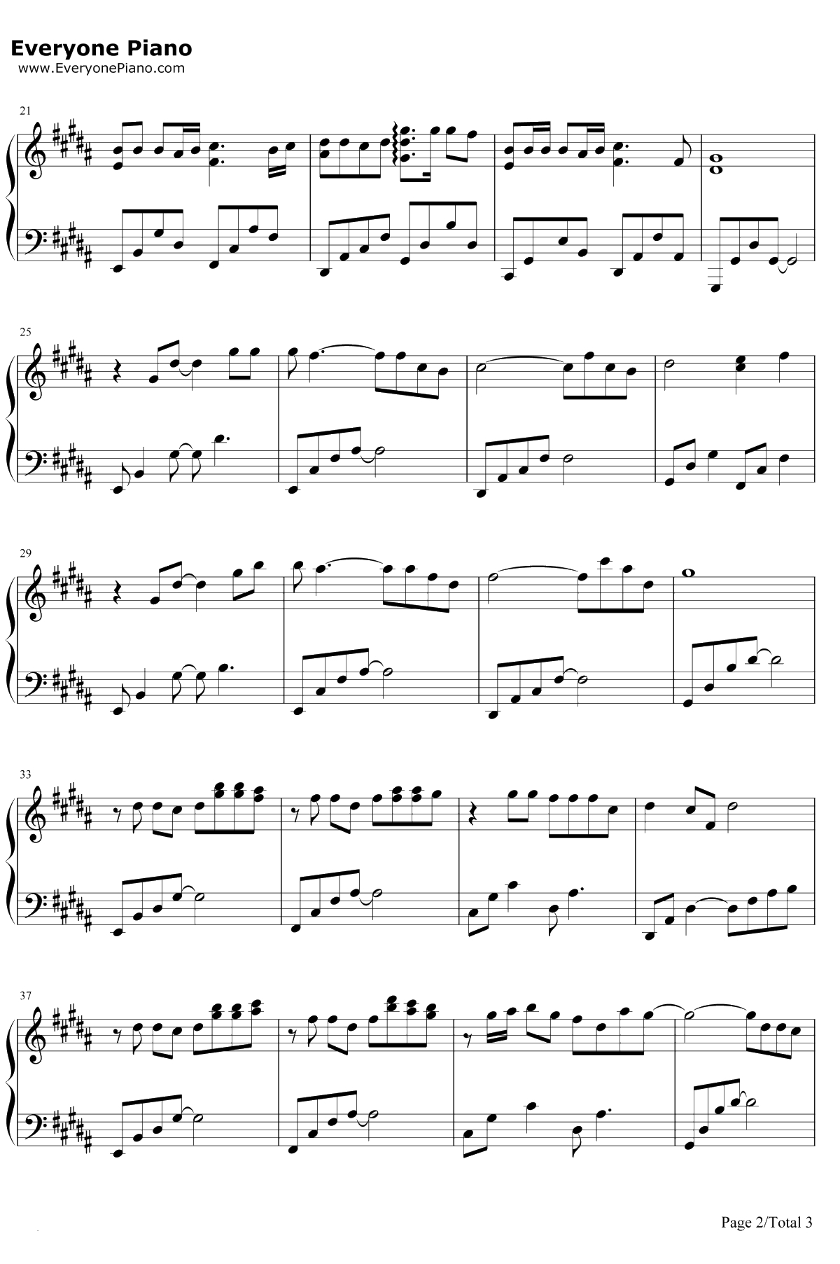 山有木兮钢琴谱-伦桑-人鱼传说之长生烛主题曲2