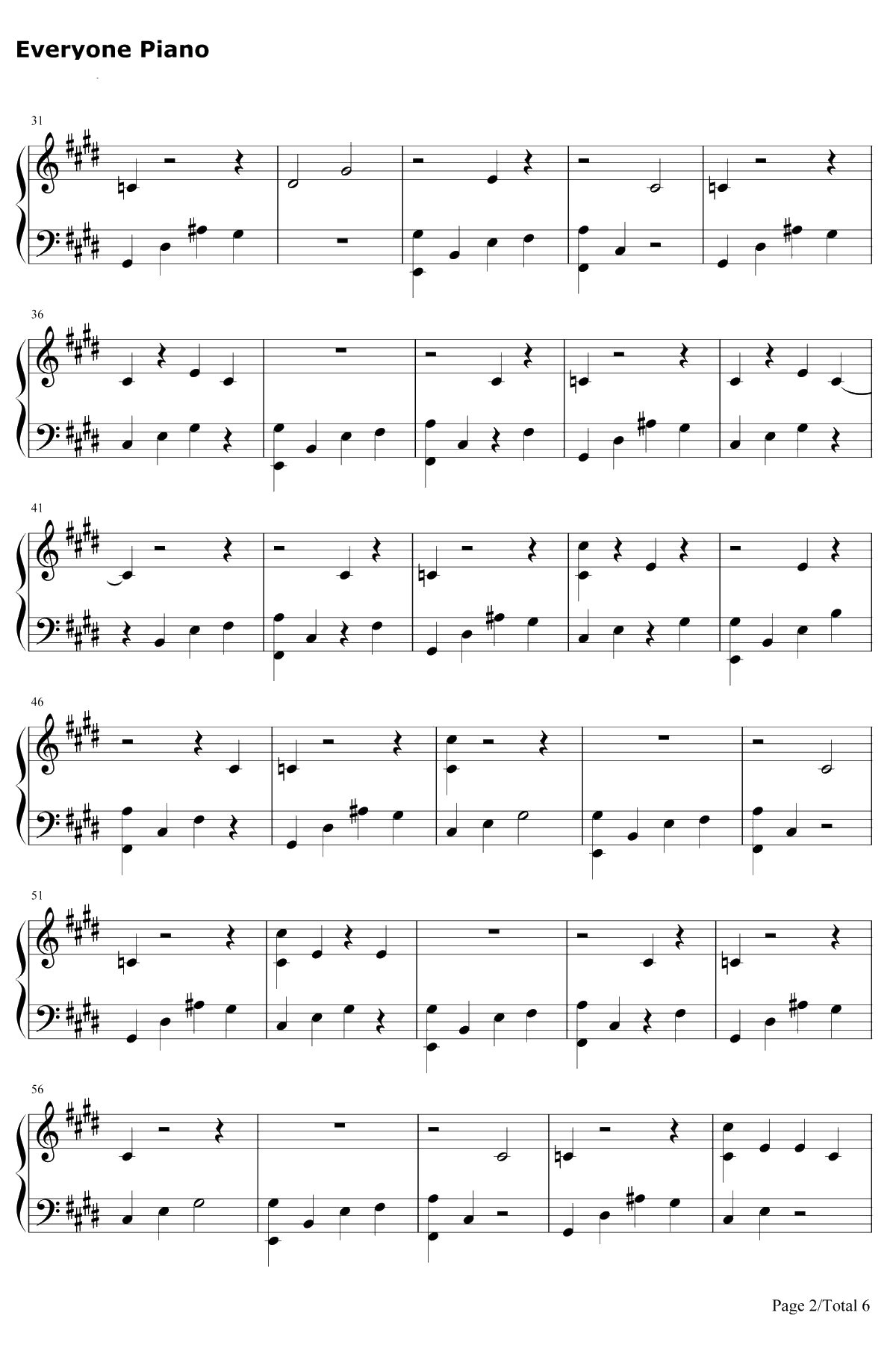 I Believe钢琴谱-DJ Khaled / Demi Lovato2